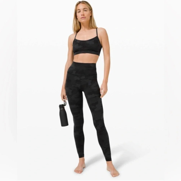 lululemon athletica Tops - Lululemon Flow Y Bra  Nulu Heritage 365 Camo Deep Coal Multi Size 6